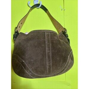 Vintage coach Brown Suede Hobo Shoulder Bag Y2K